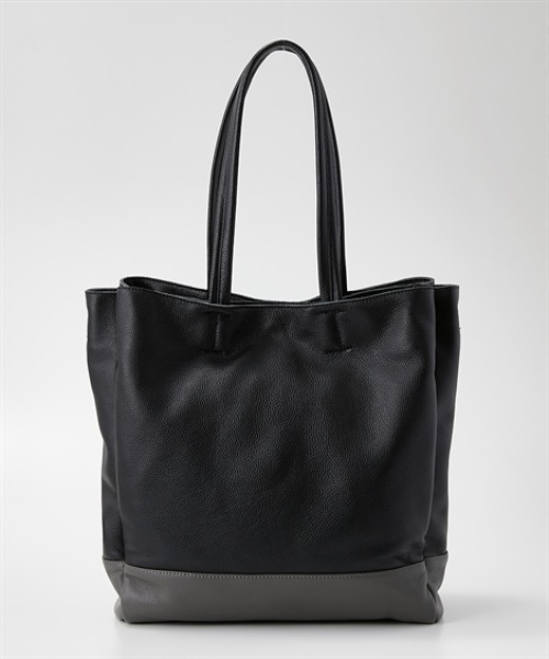 nissen（ニッセン）の「１２ポケット本革コンビカラー２WAYトートバッグ（A４対応）Poche Lab（ポッシェ ラボ）（トートバッグ・レディース・マスタード/ブラック系/アイボリー・FREE）」の12枚目の写真