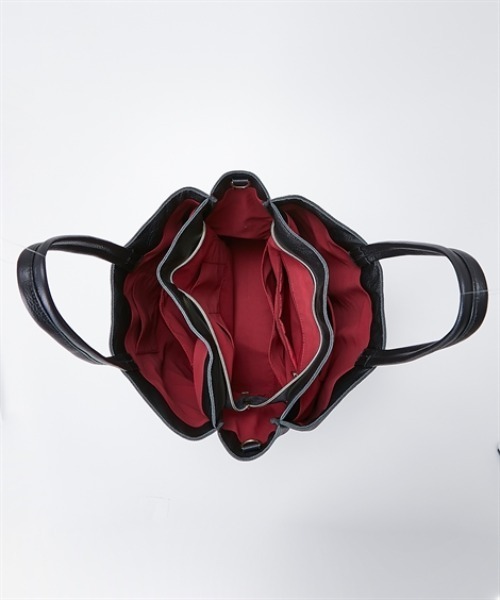 nissen（ニッセン）の「１２ポケット本革コンビカラー２WAYトートバッグ（A４対応）Poche Lab（ポッシェ ラボ）（トートバッグ・レディース・マスタード/ブラック系/アイボリー・FREE）」の14枚目の写真