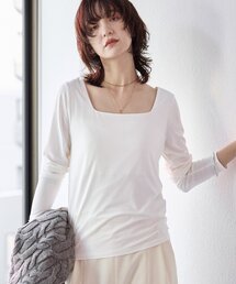 RIVE DROITE（リヴドロワ）の「予約【ニットのインナーにも】スクエアネックカットソー（Tシャツ/カットソー・レディース）」