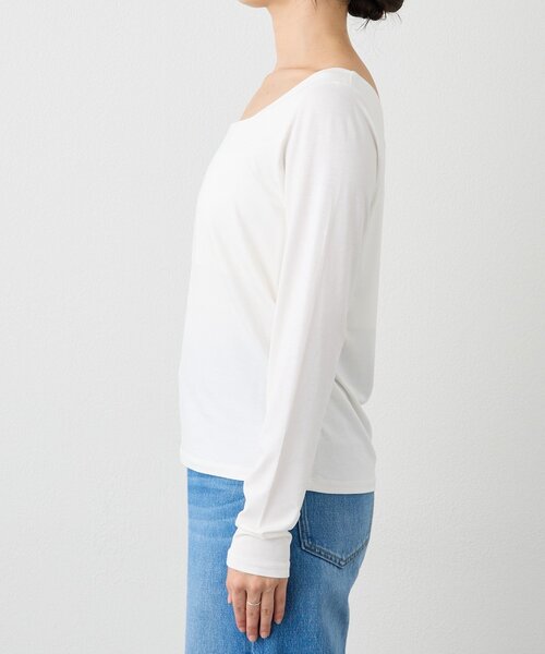 RIVE DROITE(リヴドロワ)の「【ニットのインナーにも】スクエアネックカットソー(Tシャツ/カットソー・レディース・ホワイト/ブラック・FREE)」の15枚目の写真