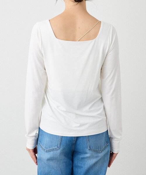 RIVE DROITE(リヴドロワ)の「【ニットのインナーにも】スクエアネックカットソー(Tシャツ/カットソー・レディース・ホワイト/ブラック・FREE)」の16枚目の写真