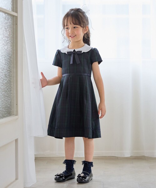 2点セット】ノーカラー ボレロジャケット+襟付き ワンピース