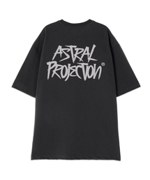 [オーバーサイズ]グラフィティレタリング13番手綿ラウンドネック半袖Tシャツ_チャコール