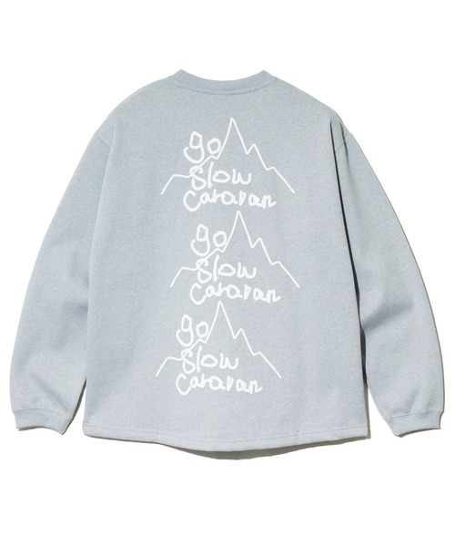 go slow caravan(ゴースローキャラバン)の「eco lead 裏起毛 GSC LOGO ラウンドクルーネック(スウェット・メンズ・オレンジ/杢グレー/オリーブ・MEDIUM/LARGE)」の14枚目の写真