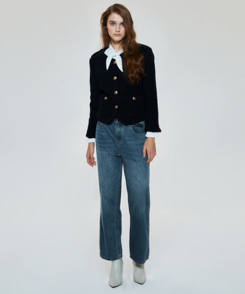 UNTAGE（アンテージ）の「ウールブークレツイードジャケット[Navy(WOMAN)]_UTO-FB17（テーラードジャケット・レディース・その他・MEDIUM/SMALL）」の2枚目の写真