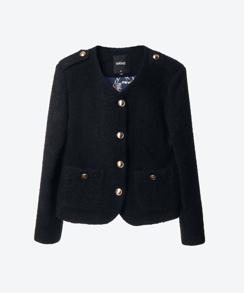 UNTAGE（アンテージ）の「ウールブークレツイードジャケット[Navy(WOMAN)]_UTO-FB17（テーラードジャケット・レディース・その他・MEDIUM/SMALL）」の5枚目の写真