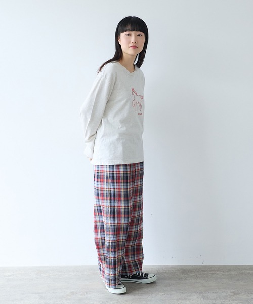 bulle de savon（ビュルデサボン）の「ポニー刺繍 ロンＴ（Tシャツ/カットソー・レディース・ライム/オートミール/ネイビー・FREE）」の12枚目の写真