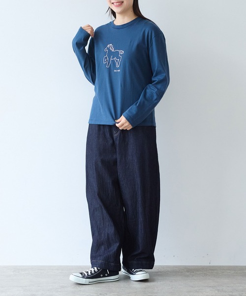 bulle de savon（ビュルデサボン）の「ポニー刺繍 ロンＴ（Tシャツ/カットソー・レディース・ライム/オートミール/ネイビー・FREE）」の20枚目の写真