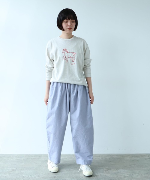 bulle de savon(ビュルデサボン)の「ポニー刺繍 ロンT(Tシャツ/カットソー・レディース・ライム/オートミール/ネイビー・FREE)」の17枚目の写真