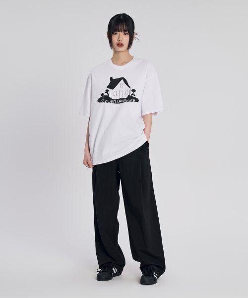 SLOW RECORD HOUSE(スローレコードハウス)の「ハウス 半袖Tシャツ_ブラック(Tシャツ/カットソー・レディース・その他・LARGE/MEDIUM)」の6枚目の写真