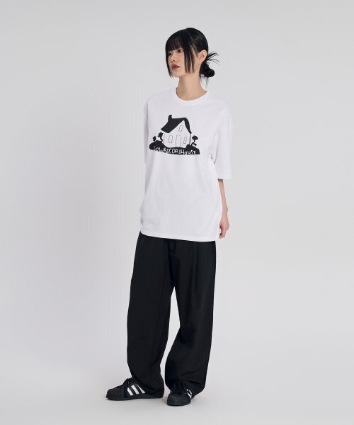 SLOW RECORD HOUSE(スローレコードハウス)の「ハウス 半袖Tシャツ_ブラック(Tシャツ/カットソー・レディース・その他・LARGE/MEDIUM)」の8枚目の写真