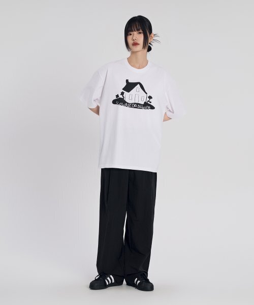 SLOW RECORD HOUSE(スローレコードハウス)の「ハウス 半袖Tシャツ_ブラック(Tシャツ/カットソー・レディース・その他・LARGE/MEDIUM)」の10枚目の写真