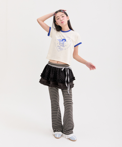 NEFNEF(ネフネフ)の「stripe leggings pants_black(その他パンツ・レディース・その他・FREE)」の4枚目の写真
