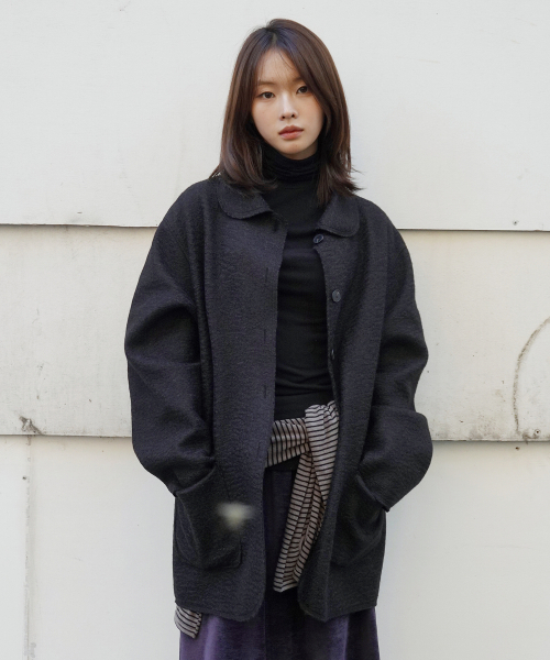 JULIAPEPE(ジュリアペペ)の「Woolly Cozy Coat (Black)(チェスターコート・レディース・その他・FREE)」の3枚目の写真