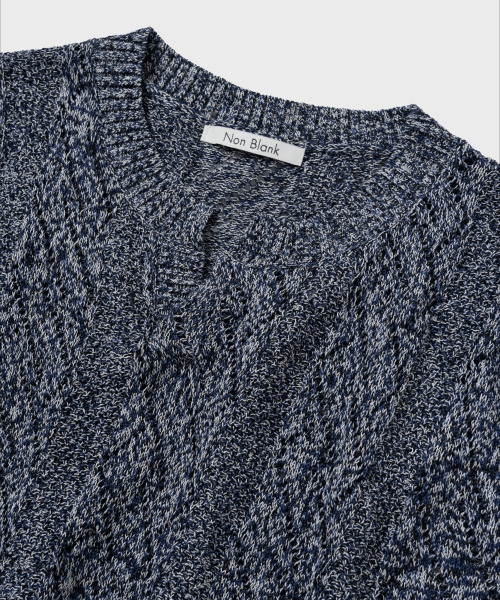 NONBLANK(ノンブランク)の「クロシェベスト_NAVY(ベスト・メンズ・ネイビー・MEDIUM/LARGE/X-LARGE)」の3枚目の写真
