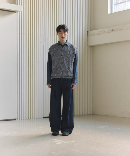 NONBLANK(ノンブランク)の「クロシェベスト_NAVY(ベスト・メンズ・ネイビー・MEDIUM/LARGE/X-LARGE)」の9枚目の写真