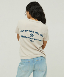 ルディア 3620 ワッフルチェーン刺繍ストーンTシャツ