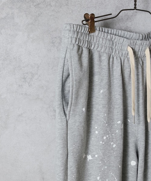 HAND PAINTED FIRM COTTON EASY SWEATPANTS / ハンドペイント ファーム