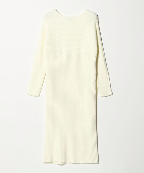 A DAY IN THE LIFE UNITED ARROWS(アデイインザライフユナイテッドアローズ)の「フェザー リブ ドルマン ボートネックワンピース <A DAY IN THE LIFE>(ワンピース・レディース・ベージュ/ダークグレー/オフホワイト・FREE)」の14枚目の写真