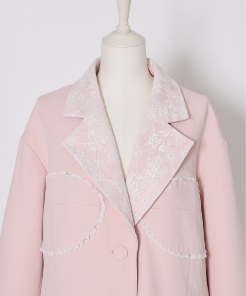 Fiorforte(フィオルフォルテ)の「corset lace jacket(テーラードジャケット・レディース・グレー/ピンク・FREE)」の17枚目の写真