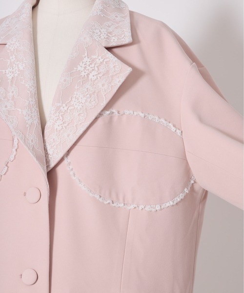Fiorforte(フィオルフォルテ)の「corset lace jacket(テーラードジャケット・レディース・グレー/ピンク・FREE)」の18枚目の写真