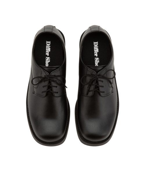 DIFFERSHOE（ディファーシュー）の「702 シャープ ダービーシューズ 7CM マットブラック [マット]（ドレスシューズ・メンズ・ブラック・25cm/26cm/27cm/28cm）」の3枚目の写真