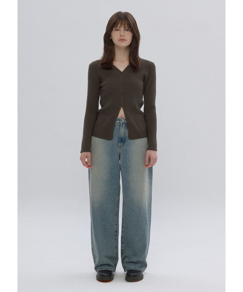 BUTTON UP（ボタンアップ）の「ヴィンテージウォッシュワイドデニム（デニムパンツ・レディース・その他・SMALL/MEDIUM/LARGE）」の2枚目の写真