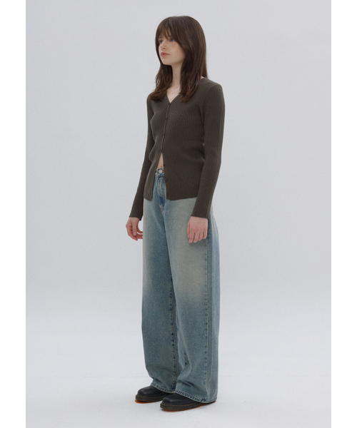 BUTTON UP（ボタンアップ）の「ヴィンテージウォッシュワイドデニム（デニムパンツ・レディース・その他・SMALL/MEDIUM/LARGE）」の4枚目の写真