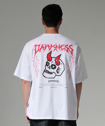 CODE I'M(�R�[�h�A�C�G��)��10 count single crack vintage darkness print overfit short sleeve tee white(T�V���c/�J�b�g�\�[)