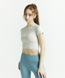 AINIFFON（アインイプオン）の「Air Cooling Short Sleeve Crop Top Cocoa Beige（Tシャツ/カットソー）」