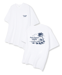 オーシャンステート オーバーサイズ 半袖Tシャツ ホワイト