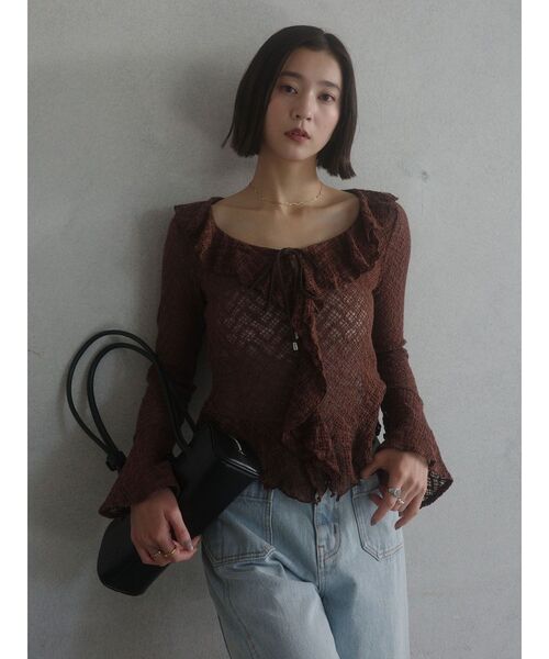 LAGUNAMOON（ラグナムーン）の「パッチポケットセミワイドデニムパンツ（デニムパンツ・レディース・ブラック/ライトブルー/ブルー・SMALL/MEDIUM）」の6枚目の写真