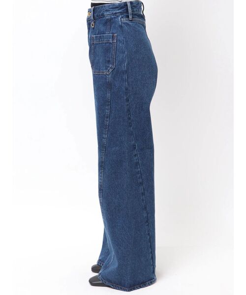 LAGUNAMOON(ラグナムーン)の「パッチポケットセミワイドデニムパンツ(デニムパンツ・レディース・ブラック/ライトブルー/ブルー・SMALL/MEDIUM)」の19枚目の写真