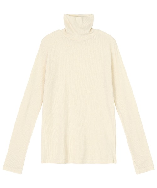 Plantation(プランテーション)の「リサイクルテレコ / カットソー / (O)(Tシャツ/カットソー・レディース・ブラック/オフホワイト/ライトブラウン・M size)」の1枚目の写真