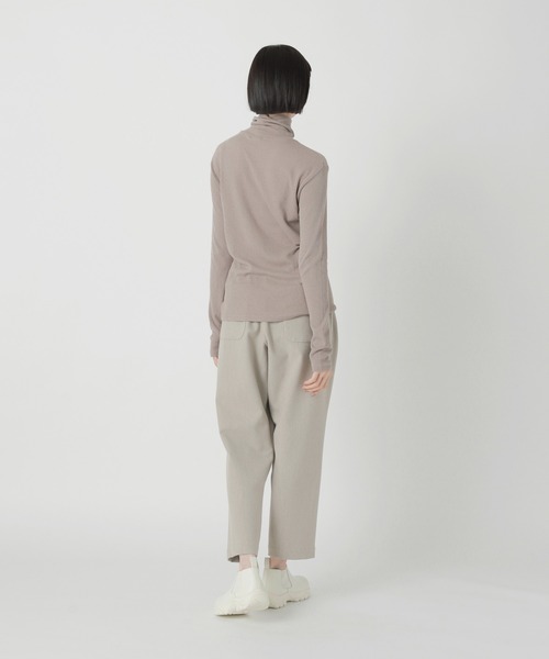 Plantation(プランテーション)の「リサイクルテレコ / カットソー / (O)(Tシャツ/カットソー・レディース・ブラック/オフホワイト/ライトブラウン・M size)」の4枚目の写真
