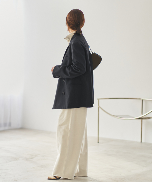 plage(プラージュ)の「JOHNBULL / ジョンブル 別注 SWEAT WIDE パンツ(スウェットパンツ・レディース・カーキ/アイボリー・38/36)」の10枚目の写真
