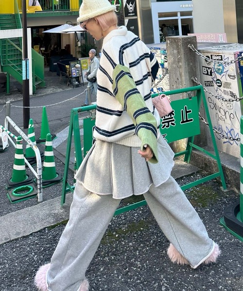 Alley Tokyo(アリートーキョー)の「BIGラガーニット(ニット/セーター・レディース・ホワイト系/ブルー/ピンク・FREE)」の18枚目の写真