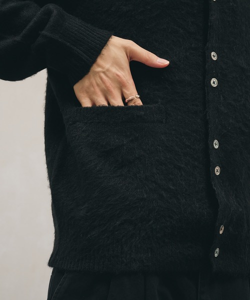 Adoon plain(アドーンプレーン)の「Multi-Button Shaggy Knit Cardigan / マルチボタンシャギーニットカーディガン(カーディガン/ボレロ・メンズ・ライトグリーン/ダークブラウン/ブラック・LARGE/MEDIUM)」の22枚目の写真