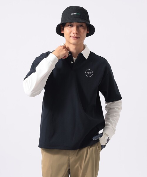 BEAMS GOLF(ビームスゴルフ)の「ORANGE LABEL / ハイストレッチ クレリックポロシャツ(UVカット・吸水速乾)(ポロシャツ・メンズ・グリーン/ブラック/グレー・M/L/XL)」の8枚目の写真