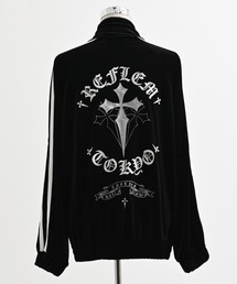 REFLEM（レフレム）の「『REFLEM/レフレム』クロス刺繍ベロアトラックジャージ（ジャージ）」