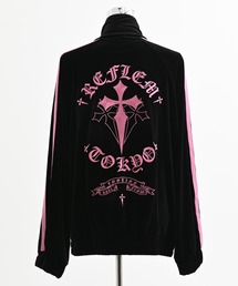 REFLEM（レフレム）の「『REFLEM/レフレム』クロス刺繍ベロアトラックジャージ（ジャージ）」