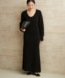 plage | Uneck flare knit ワンピース(ワンピース)