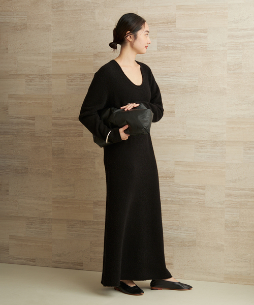 plage（プラージュ）の「Uneck flare knit ワンピース（ワンピース・レディース・ホワイト/ブラック・36/38）」の7枚目の写真