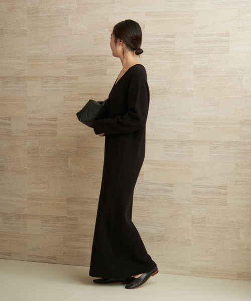 plage（プラージュ）の「Uneck flare knit ワンピース（ワンピース・レディース・ホワイト/ブラック・36/38）」の8枚目の写真