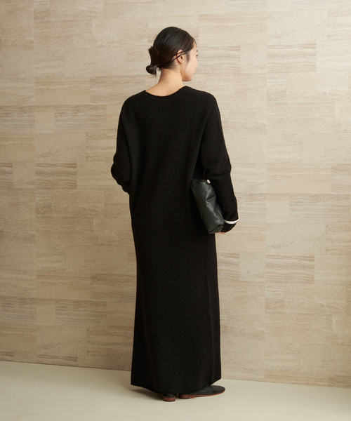 plage（プラージュ）の「Uneck flare knit ワンピース（ワンピース・レディース・ホワイト/ブラック・36/38）」の9枚目の写真