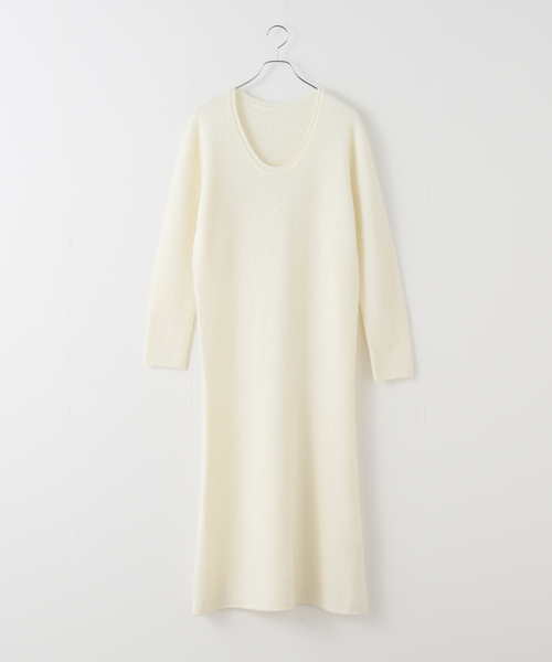 plage（プラージュ）の「Uneck flare knit ワンピース（ワンピース・レディース・ホワイト/ブラック・36/38）」の19枚目の写真