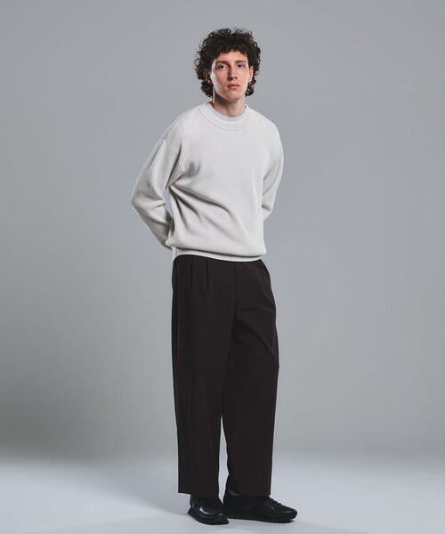 green label relaxing(グリーンレーベルリラクシング)の「フェード アゼ クルーネック ニット(ニット/セーター・メンズ・ライトグレー/オレンジ/ライトブルー・XL/S/L/M)」の4枚目の写真