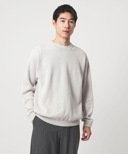 green label relaxing(グリーンレーベルリラクシング)の「フェード アゼ クルーネック ニット(ニット/セーター・メンズ・ライトグレー/オレンジ/ライトブルー・XL/S/L/M)」の5枚目の写真