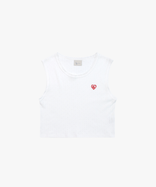 LOSSYROW(ロッシロー)の「Lace eyelet sleeveless shirt White(Tシャツ/カットソー・レディース・その他・FREE)」の5枚目の写真