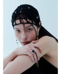 LOWOOL（ロウル）の「Net pearl beanie（その他ヘアアクセサリー）」